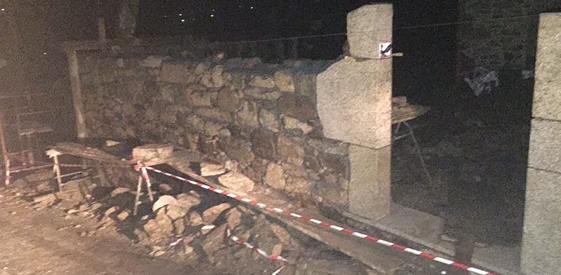 Stone wall rehabilitation