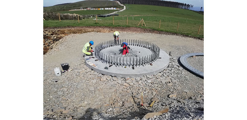 Traballos realizados no Parque Eolico El Pradillo, Zaragoza e Parque Eolico Neda Abadin, Lugo